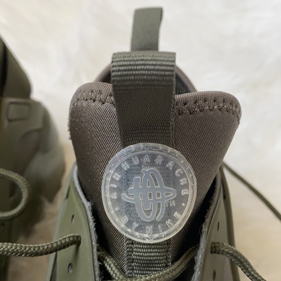 NWOB Nike Air Huarache Run Ultra Triple Olive - Picture 9 of 9